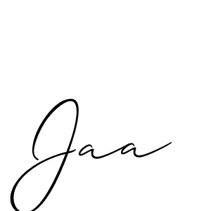Make a beautiful signature design for name Jaa. With this signature (Allison_Script) style, you can create a handwritten signature for free. Jaa signature style 2 images and pictures png