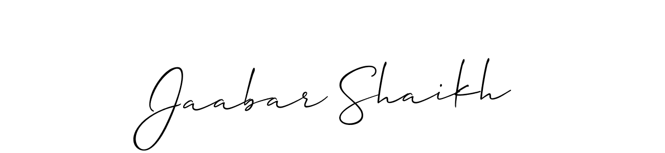 Make a short Jaabar Shaikh signature style. Manage your documents anywhere anytime using Allison_Script. Create and add eSignatures, submit forms, share and send files easily. Jaabar Shaikh signature style 2 images and pictures png