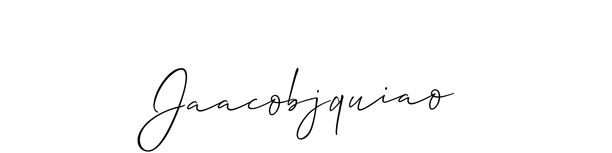 You should practise on your own different ways (Allison_Script) to write your name (Jaacobjquiao) in signature. don't let someone else do it for you. Jaacobjquiao signature style 2 images and pictures png