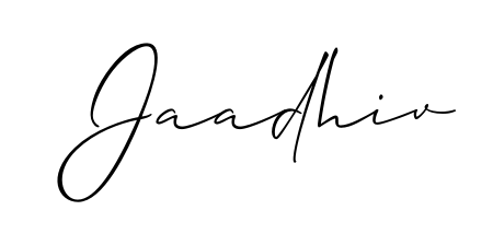 Stand out with a creative autograph for Jaadhiv. The Allison_Script styling blends modern aesthetics with classic signature flourishes. Jaadhiv signature style 2 images and pictures png