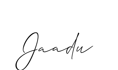 How to make Jaadu signature? Allison_Script is a professional autograph style. Create handwritten signature for Jaadu name. Jaadu signature style 2 images and pictures png