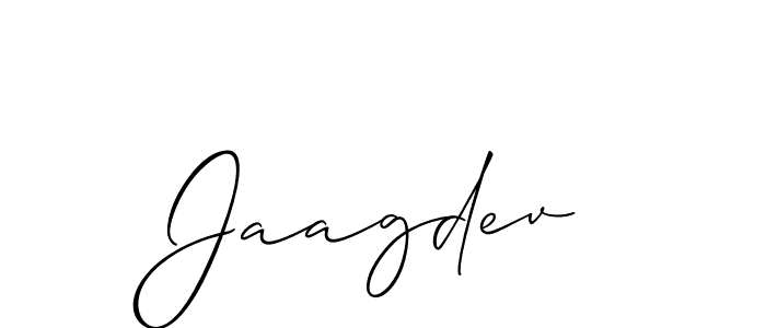 Design your own signature with our free online signature maker. With this signature software, you can create a handwritten (Allison_Script) signature for name Jaagdev. Jaagdev signature style 2 images and pictures png