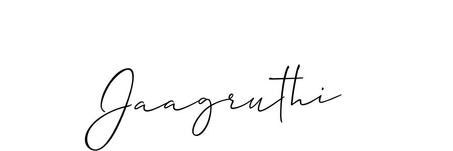 Create a beautiful signature design for name Jaagruthi. With this signature (Allison_Script) fonts, you can make a handwritten signature for free. Jaagruthi signature style 2 images and pictures png