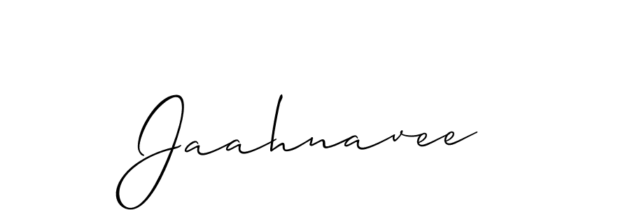 Use a signature maker to create a handwritten signature online. With this signature software, you can design (Allison_Script) your own signature for name Jaahnavee. Jaahnavee signature style 2 images and pictures png