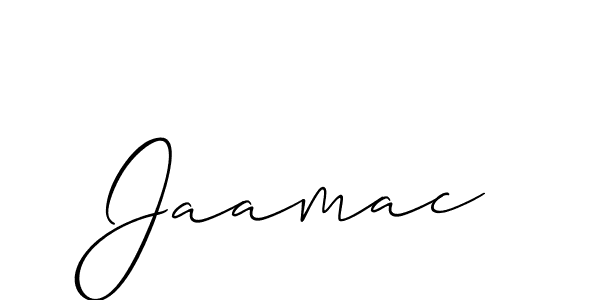 It looks lik you need a new signature style for name Jaamac. Design unique handwritten (Allison_Script) signature with our free signature maker in just a few clicks. Jaamac signature style 2 images and pictures png