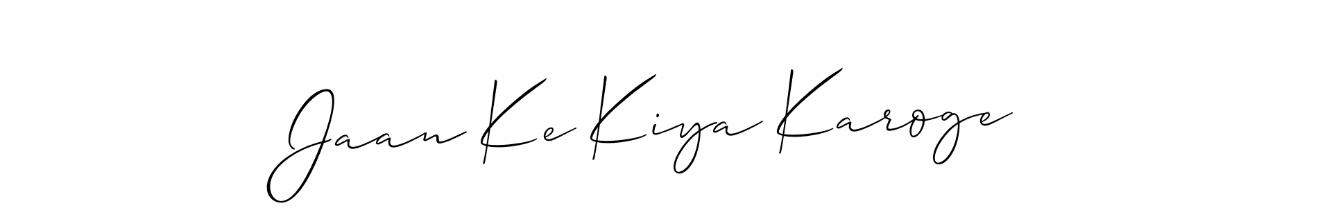 if you are searching for the best signature style for your name Jaan Ke Kiya Karoge. so please give up your signature search. here we have designed multiple signature styles  using Allison_Script. Jaan Ke Kiya Karoge signature style 2 images and pictures png