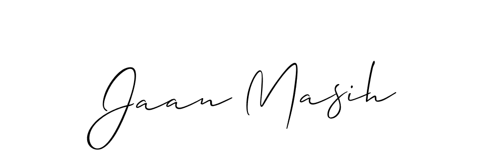 How to make Jaan Masih signature? Allison_Script is a professional autograph style. Create handwritten signature for Jaan Masih name. Jaan Masih signature style 2 images and pictures png