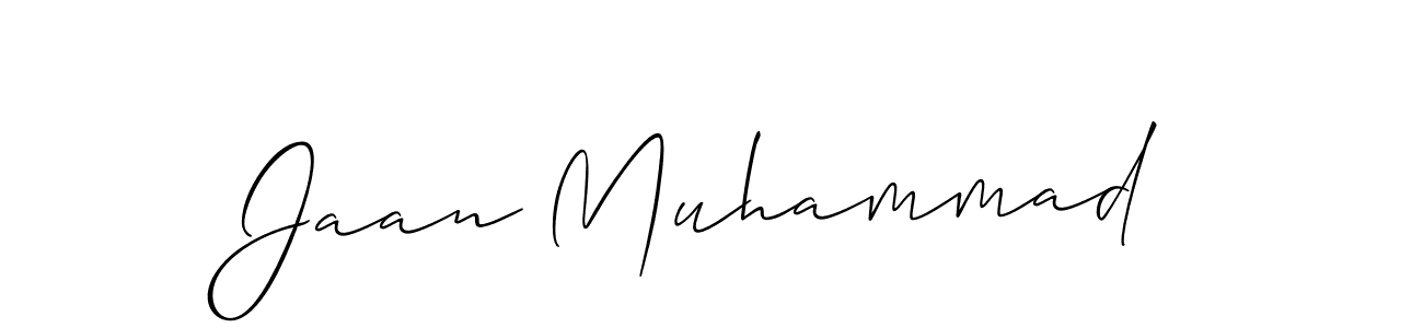 The best way (Allison_Script) to make a short signature is to pick only two or three words in your name. The name Jaan Muhammad include a total of six letters. For converting this name. Jaan Muhammad signature style 2 images and pictures png