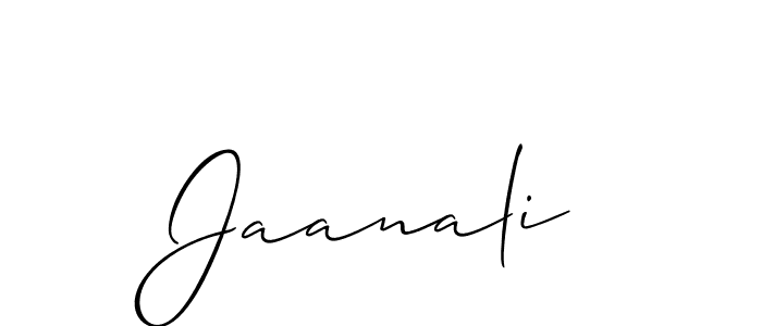 if you are searching for the best signature style for your name Jaanali. so please give up your signature search. here we have designed multiple signature styles  using Allison_Script. Jaanali signature style 2 images and pictures png