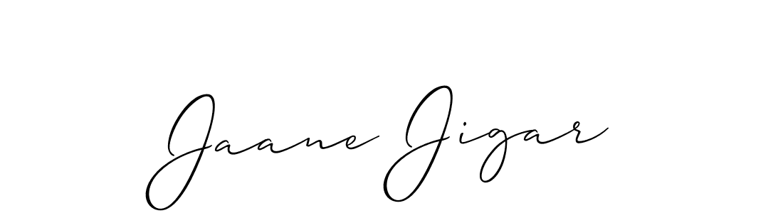 Also You can easily find your signature by using the search form. We will create Jaane Jigar name handwritten signature images for you free of cost using Allison_Script sign style. Jaane Jigar signature style 2 images and pictures png