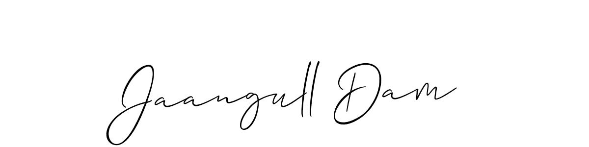 It looks lik you need a new signature style for name Jaangull Dam. Design unique handwritten (Allison_Script) signature with our free signature maker in just a few clicks. Jaangull Dam signature style 2 images and pictures png