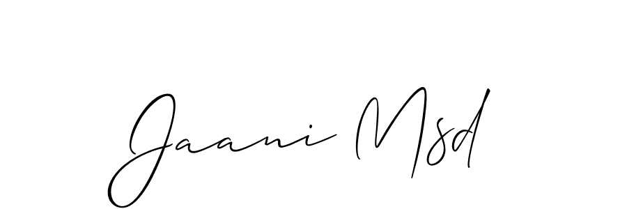It looks lik you need a new signature style for name Jaani Msd. Design unique handwritten (Allison_Script) signature with our free signature maker in just a few clicks. Jaani Msd signature style 2 images and pictures png