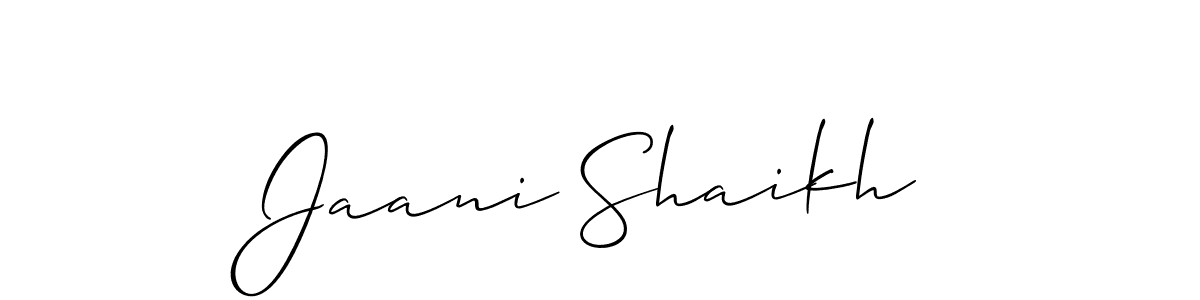 Once you've used our free online signature maker to create your best signature Allison_Script style, it's time to enjoy all of the benefits that Jaani Shaikh name signing documents. Jaani Shaikh signature style 2 images and pictures png