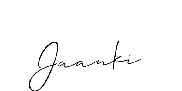 Best and Professional Signature Style for Jaanki. Allison_Script Best Signature Style Collection. Jaanki signature style 2 images and pictures png