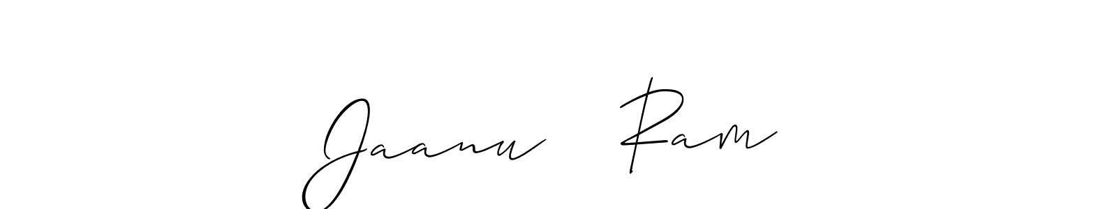 Design your own signature with our free online signature maker. With this signature software, you can create a handwritten (Allison_Script) signature for name Jaanu ❤️ Ram. Jaanu ❤️ Ram signature style 2 images and pictures png