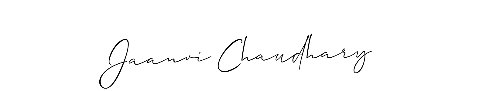 Make a short Jaanvi Chaudhary signature style. Manage your documents anywhere anytime using Allison_Script. Create and add eSignatures, submit forms, share and send files easily. Jaanvi Chaudhary signature style 2 images and pictures png