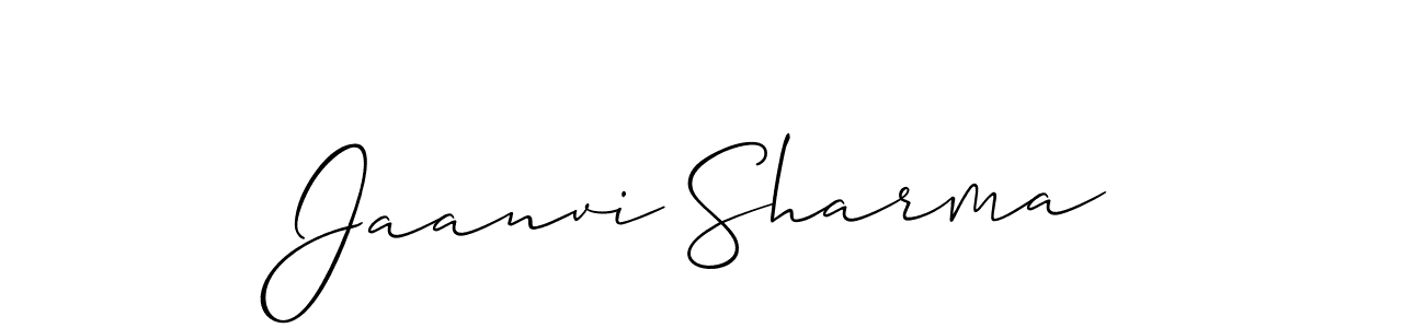 How to make Jaanvi Sharma signature? Allison_Script is a professional autograph style. Create handwritten signature for Jaanvi Sharma name. Jaanvi Sharma signature style 2 images and pictures png