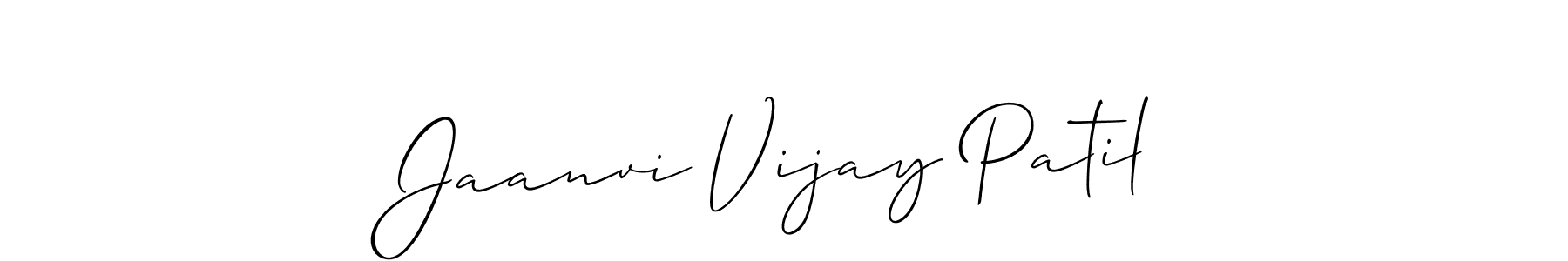 Use a signature maker to create a handwritten signature online. With this signature software, you can design (Allison_Script) your own signature for name Jaanvi Vijay Patil. Jaanvi Vijay Patil signature style 2 images and pictures png