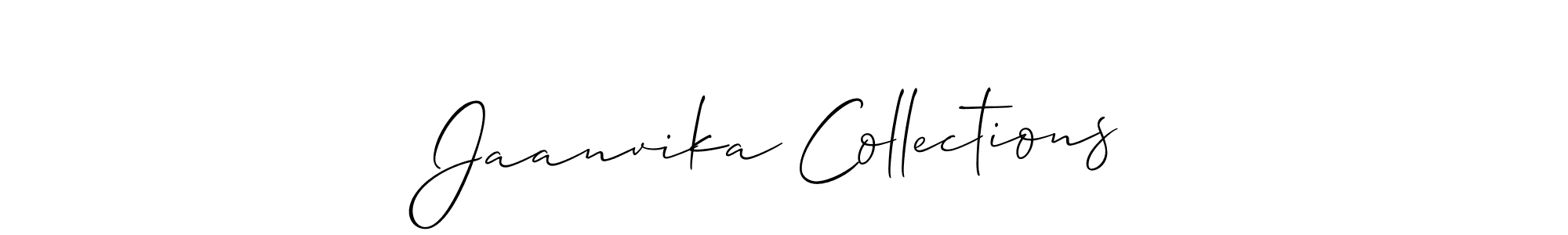 if you are searching for the best signature style for your name Jaanvika Collections. so please give up your signature search. here we have designed multiple signature styles  using Allison_Script. Jaanvika Collections signature style 2 images and pictures png