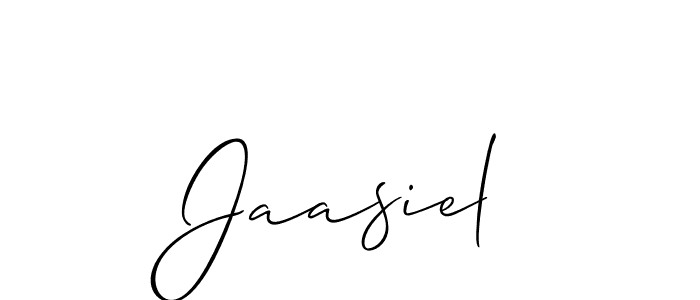 You should practise on your own different ways (Allison_Script) to write your name (Jaasiel) in signature. don't let someone else do it for you. Jaasiel signature style 2 images and pictures png