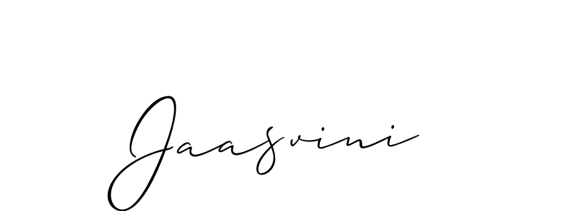 Make a beautiful signature design for name Jaasvini. With this signature (Allison_Script) style, you can create a handwritten signature for free. Jaasvini signature style 2 images and pictures png