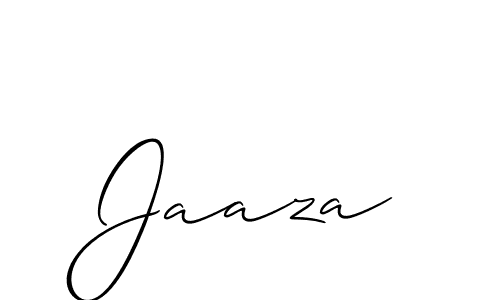Design your own signature with our free online signature maker. With this signature software, you can create a handwritten (Allison_Script) signature for name Jaaza. Jaaza signature style 2 images and pictures png