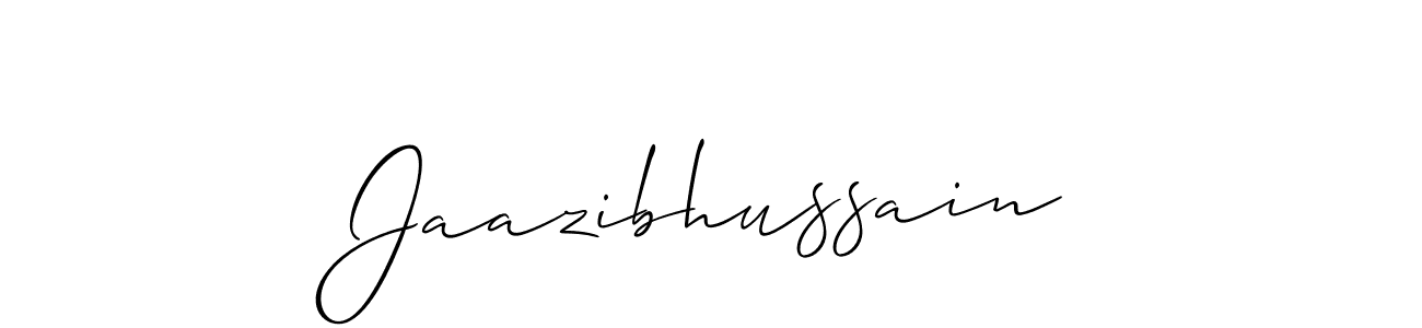if you are searching for the best signature style for your name Jaazibhussain. so please give up your signature search. here we have designed multiple signature styles  using Allison_Script. Jaazibhussain signature style 2 images and pictures png