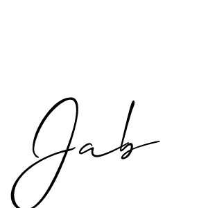 You should practise on your own different ways (Allison_Script) to write your name (Jab) in signature. don't let someone else do it for you. Jab signature style 2 images and pictures png