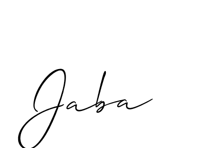 Design your own signature with our free online signature maker. With this signature software, you can create a handwritten (Allison_Script) signature for name Jaba. Jaba signature style 2 images and pictures png