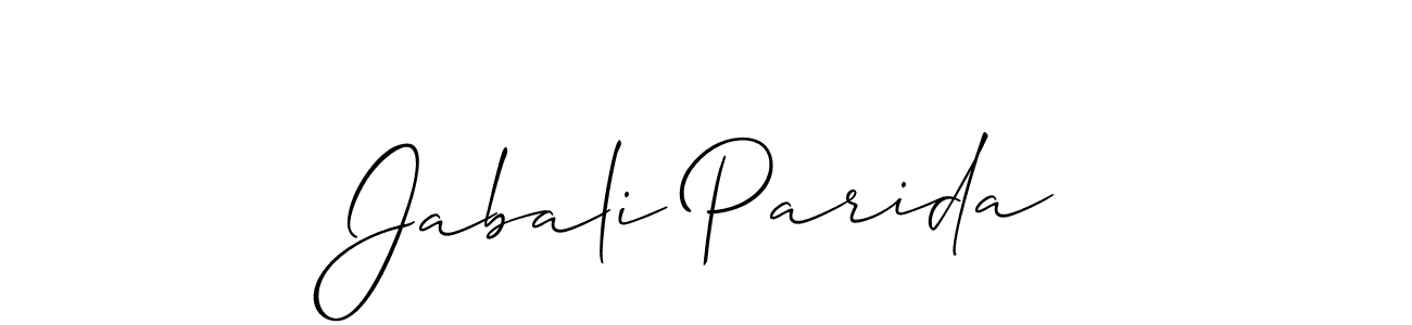 How to make Jabali Parida signature? Allison_Script is a professional autograph style. Create handwritten signature for Jabali Parida name. Jabali Parida signature style 2 images and pictures png
