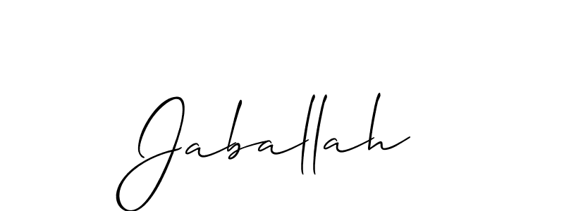 How to make Jaballah name signature. Use Allison_Script style for creating short signs online. This is the latest handwritten sign. Jaballah signature style 2 images and pictures png