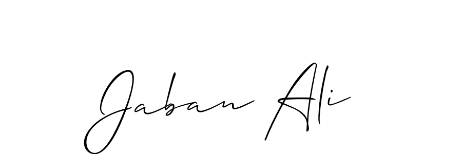 Jaban Ali stylish signature style. Best Handwritten Sign (Allison_Script) for my name. Handwritten Signature Collection Ideas for my name Jaban Ali. Jaban Ali signature style 2 images and pictures png