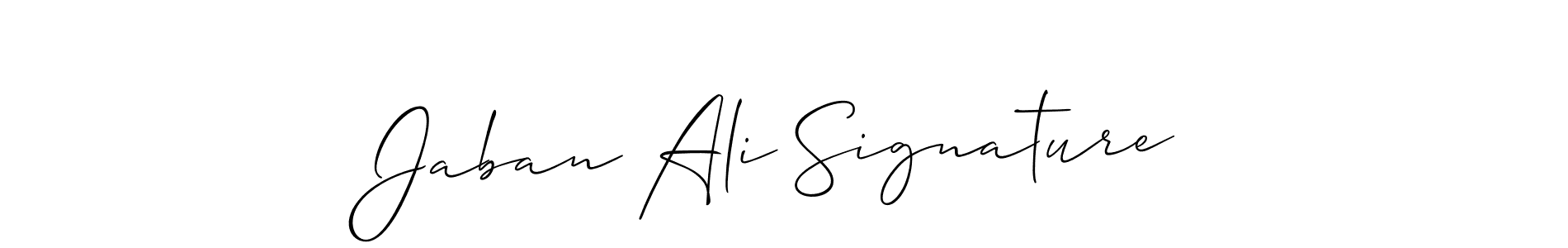 Design your own signature with our free online signature maker. With this signature software, you can create a handwritten (Allison_Script) signature for name Jaban Ali Signature. Jaban Ali Signature signature style 2 images and pictures png