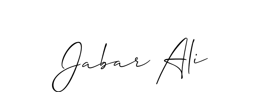 Also we have Jabar Ali name is the best signature style. Create professional handwritten signature collection using Allison_Script autograph style. Jabar Ali signature style 2 images and pictures png