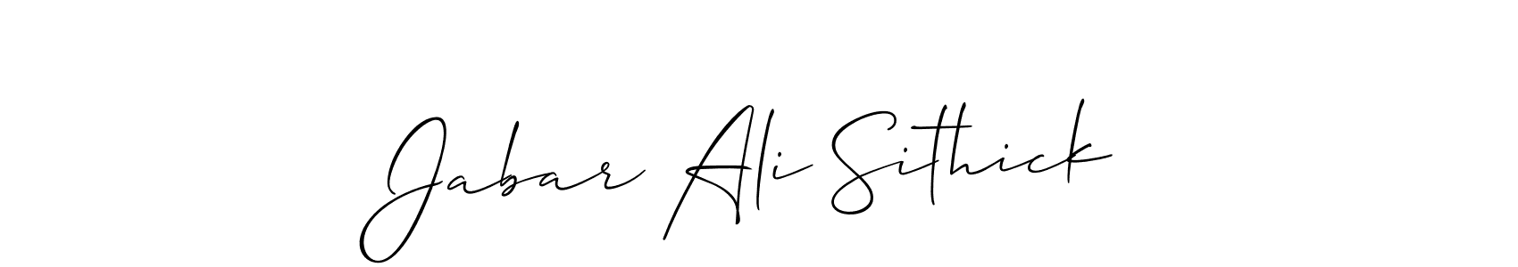 Allison_Script is a professional signature style that is perfect for those who want to add a touch of class to their signature. It is also a great choice for those who want to make their signature more unique. Get Jabar Ali Sithick name to fancy signature for free. Jabar Ali Sithick signature style 2 images and pictures png