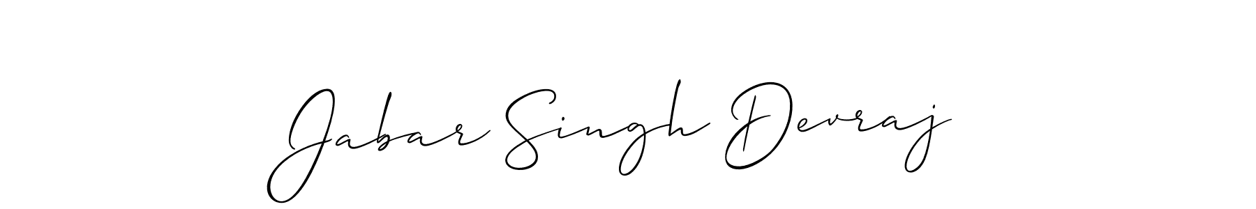 Create a beautiful signature design for name Jabar Singh Devraj. With this signature (Allison_Script) fonts, you can make a handwritten signature for free. Jabar Singh Devraj signature style 2 images and pictures png