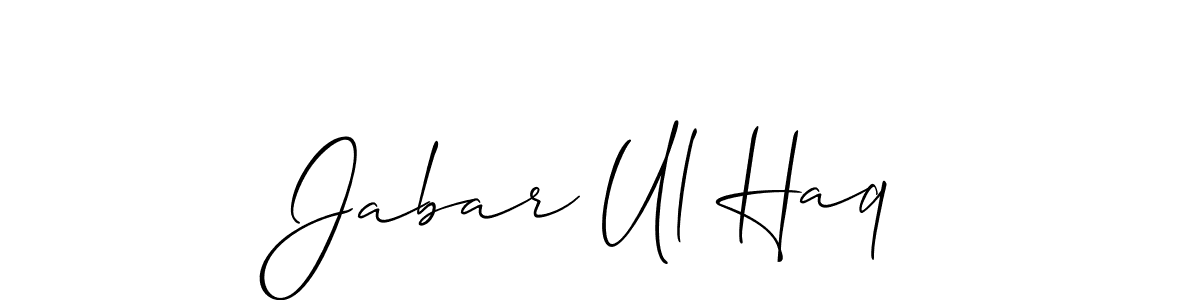 Design your own signature with our free online signature maker. With this signature software, you can create a handwritten (Allison_Script) signature for name Jabar Ul Haq. Jabar Ul Haq signature style 2 images and pictures png