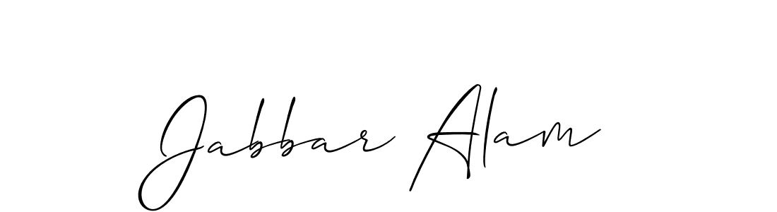 Make a beautiful signature design for name Jabbar Alam. With this signature (Allison_Script) style, you can create a handwritten signature for free. Jabbar Alam signature style 2 images and pictures png