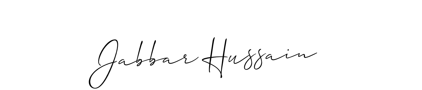 Design your own signature with our free online signature maker. With this signature software, you can create a handwritten (Allison_Script) signature for name Jabbar Hussain. Jabbar Hussain signature style 2 images and pictures png