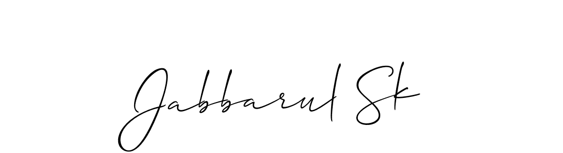 Make a beautiful signature design for name Jabbarul Sk. With this signature (Allison_Script) style, you can create a handwritten signature for free. Jabbarul Sk signature style 2 images and pictures png
