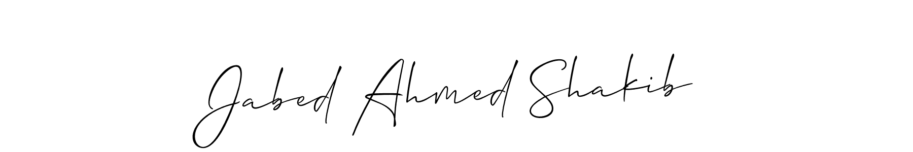 Similarly Allison_Script is the best handwritten signature design. Signature creator online .You can use it as an online autograph creator for name Jabed Ahmed Shakib. Jabed Ahmed Shakib signature style 2 images and pictures png