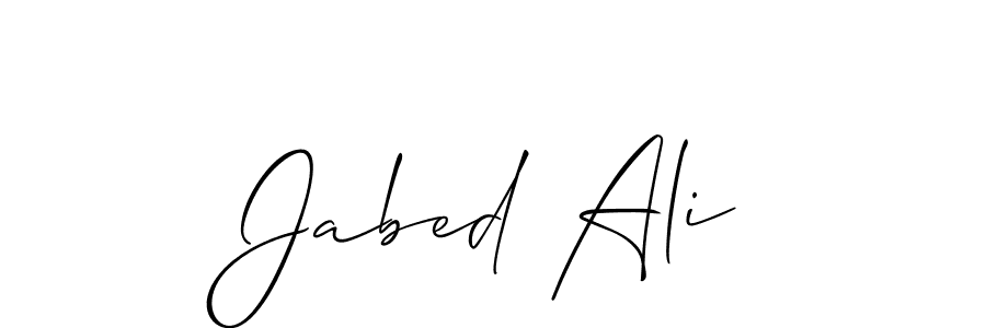 Jabed Ali stylish signature style. Best Handwritten Sign (Allison_Script) for my name. Handwritten Signature Collection Ideas for my name Jabed Ali. Jabed Ali signature style 2 images and pictures png