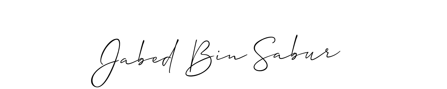 Create a beautiful signature design for name Jabed Bin Sabur. With this signature (Allison_Script) fonts, you can make a handwritten signature for free. Jabed Bin Sabur signature style 2 images and pictures png