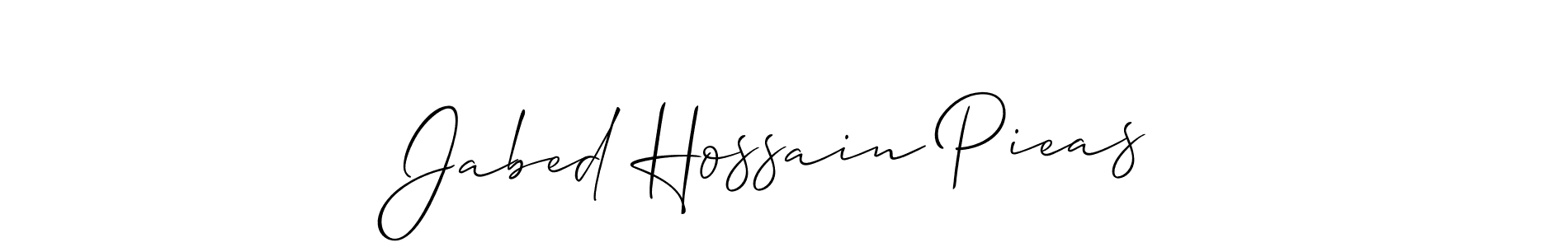 How to Draw Jabed Hossain Pieas signature style? Allison_Script is a latest design signature styles for name Jabed Hossain Pieas. Jabed Hossain Pieas signature style 2 images and pictures png