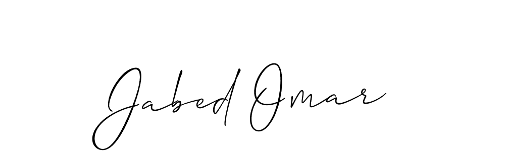 You should practise on your own different ways (Allison_Script) to write your name (Jabed Omar) in signature. don't let someone else do it for you. Jabed Omar signature style 2 images and pictures png