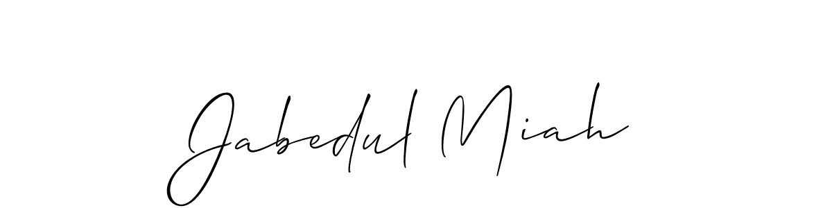 Make a beautiful signature design for name Jabedul Miah. With this signature (Allison_Script) style, you can create a handwritten signature for free. Jabedul Miah signature style 2 images and pictures png