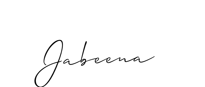 Best and Professional Signature Style for Jabeena. Allison_Script Best Signature Style Collection. Jabeena signature style 2 images and pictures png