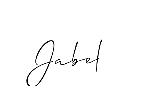 It looks lik you need a new signature style for name Jabel. Design unique handwritten (Allison_Script) signature with our free signature maker in just a few clicks. Jabel signature style 2 images and pictures png