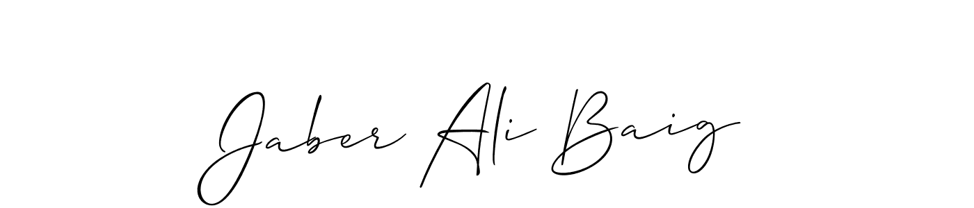 Create a beautiful signature design for name Jaber Ali Baig. With this signature (Allison_Script) fonts, you can make a handwritten signature for free. Jaber Ali Baig signature style 2 images and pictures png