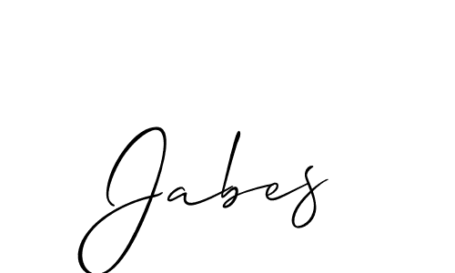 How to make Jabes name signature. Use Allison_Script style for creating short signs online. This is the latest handwritten sign. Jabes signature style 2 images and pictures png